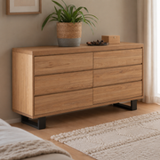 Bright 6 Drawer Dressing Table / Lowboy