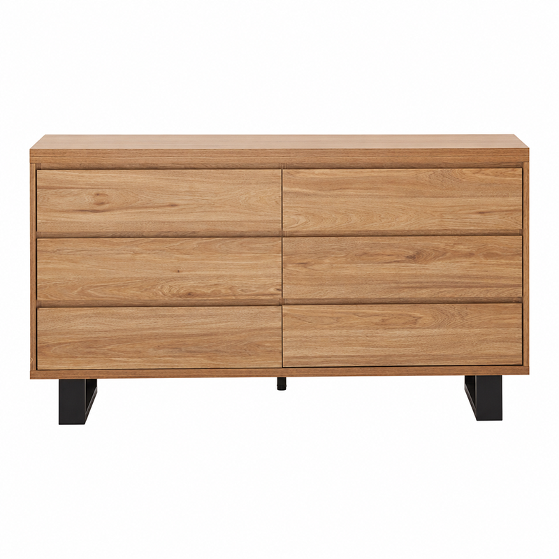 Bright 6 Drawer Dressing Table / Lowboy