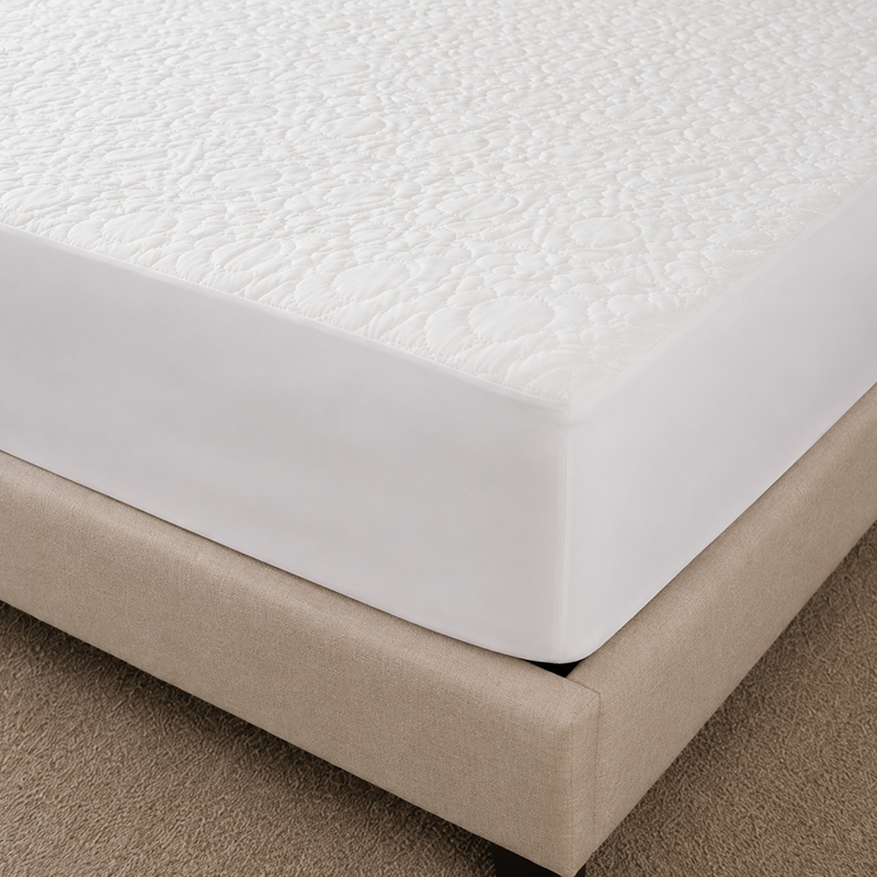 Quilted Mattress Protector Single (White)