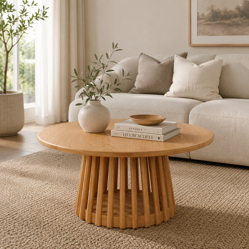 Bur Oak Coffee Table 86cm Round