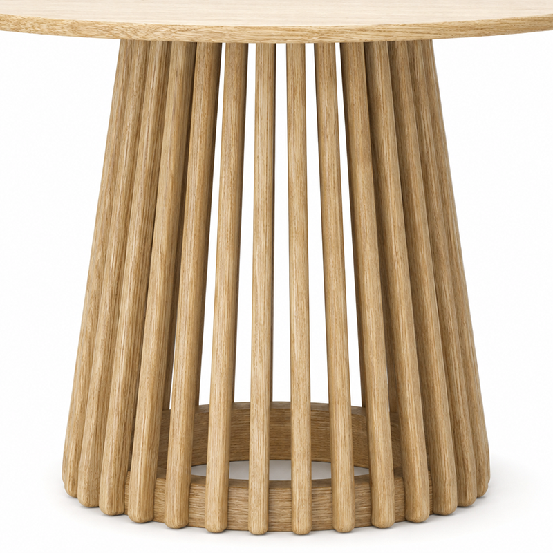 Bur Oak Round Dining Table 1200