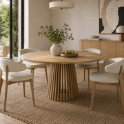 Bur Oak Round Dining Table 1200