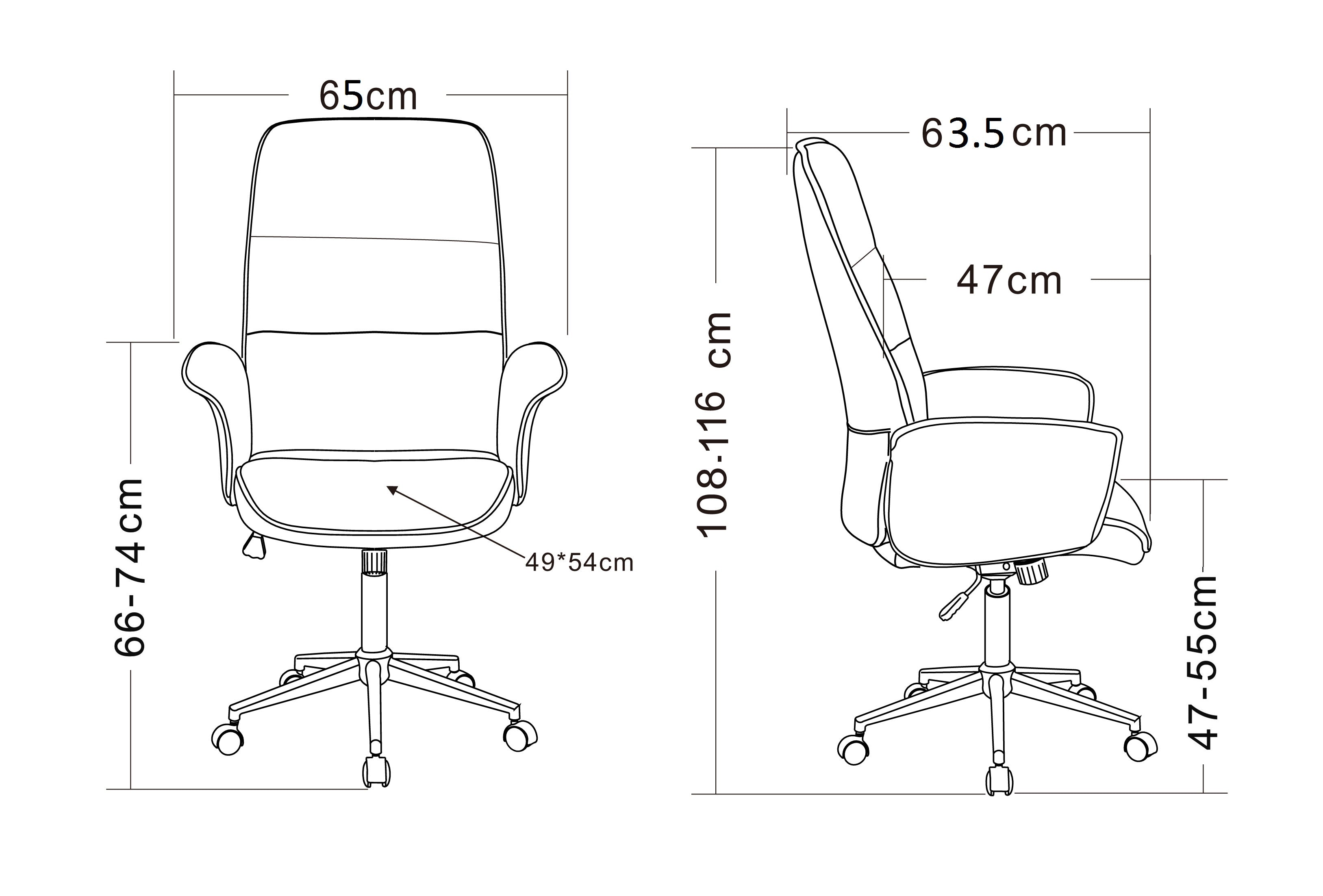 Ellen Office Chair Highback (Black)