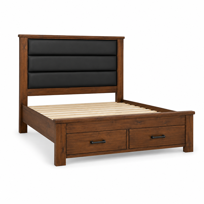 California Bed Frame (Rustic Nutmeg)