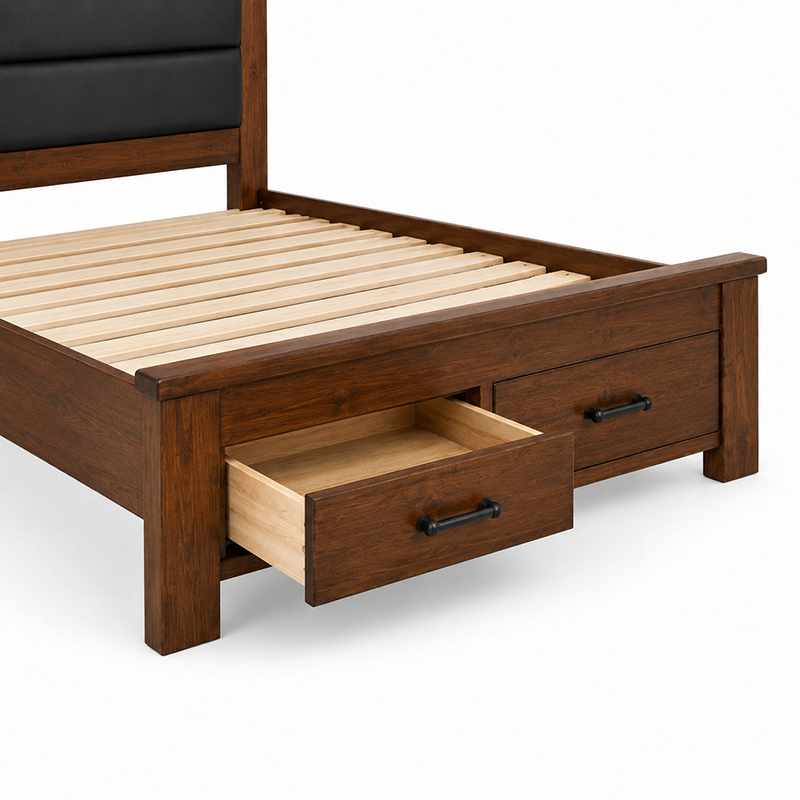 California Bed Frame (Rustic Nutmeg)