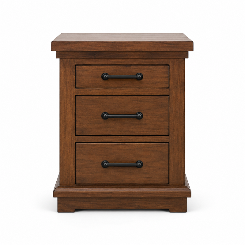 California Bedside Table (Rustic Nutmeg)