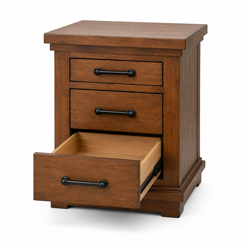 California Bedside Table (Rustic Nutmeg)