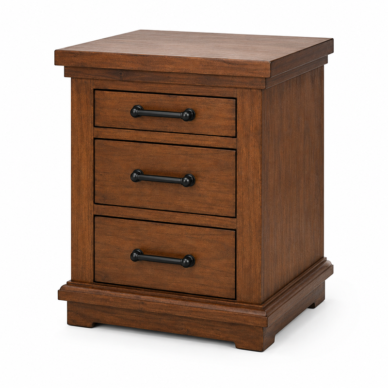 California Bedside Table (Rustic Nutmeg)