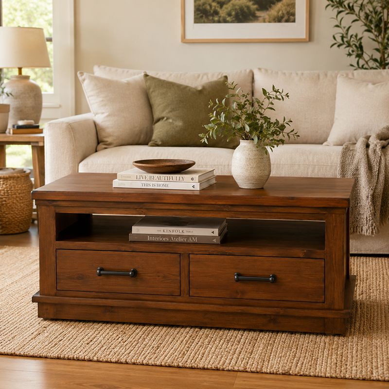 California Coffee Table (Rustic Nutmeg)