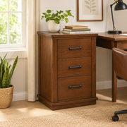 California Solid Wood File Cabinet - Rustic Nutmeg