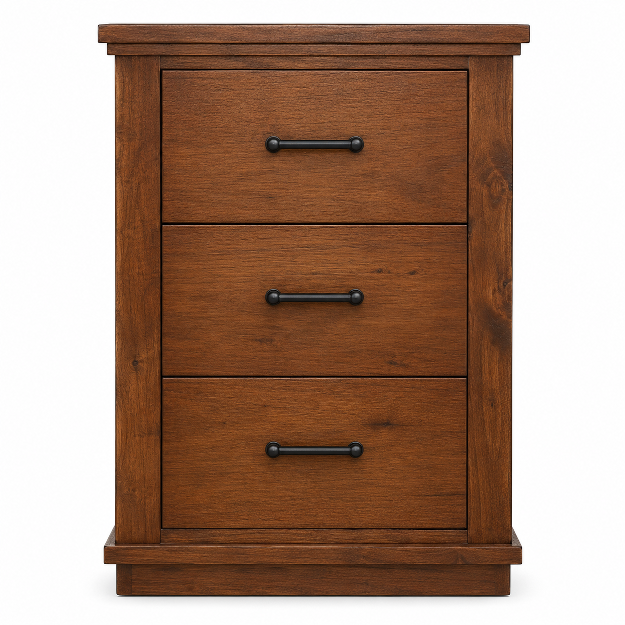 California Solid Wood File Cabinet - Rustic Nutmeg
