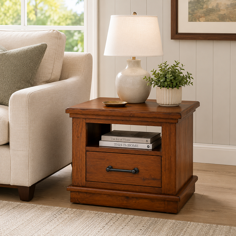 California Lamp Table (Rustic Nutmeg)