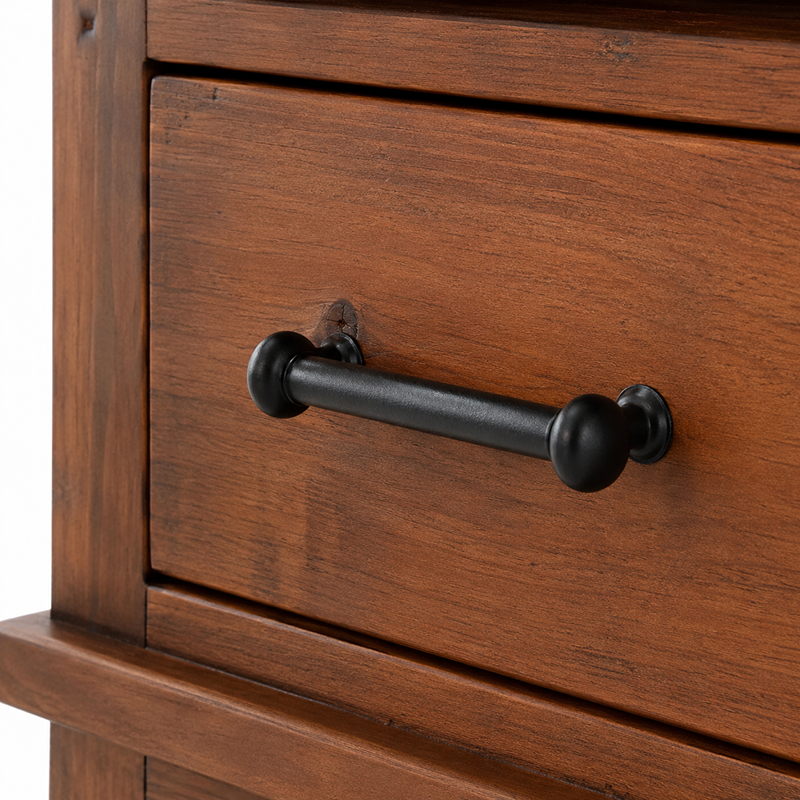California Solid Wood TV Unit - Rustic Nutmeg