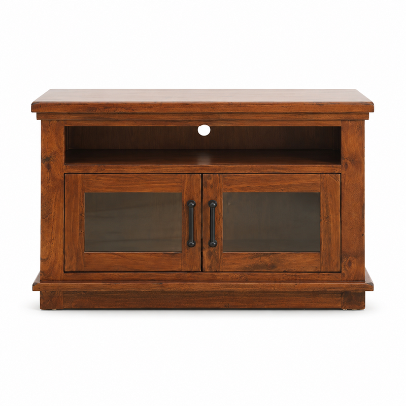 California Solid Wood TV Unit - Rustic Nutmeg