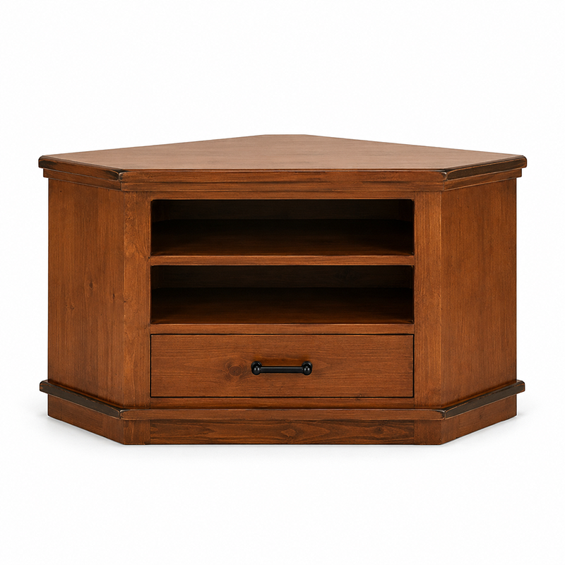 California Solid Wood TV Unit - Rustic Nutmeg
