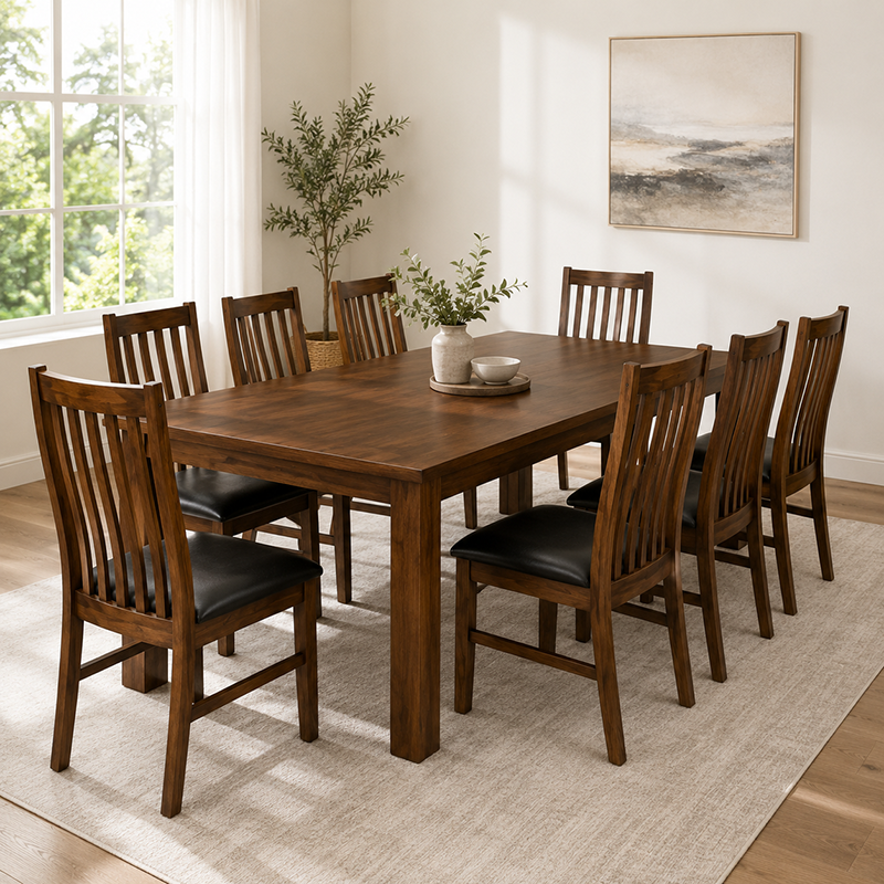 California Dining Table (Rustic Nutmeg)