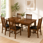 California Solid Wood Dining Table - Rustic Nutmeg