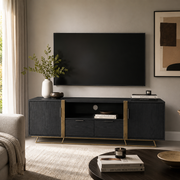 Capri TV Unit W180cm (Black / Dark Oak)