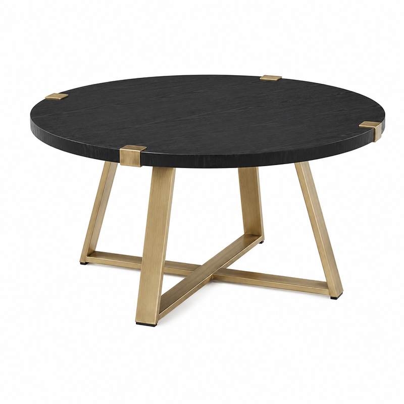Capri Round Coffee Table W110cm (Dark Oak)