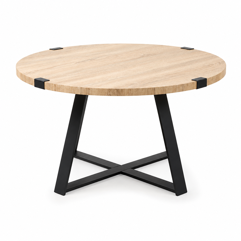 Capri Round Coffee Table W110cm (Dark Oak)
