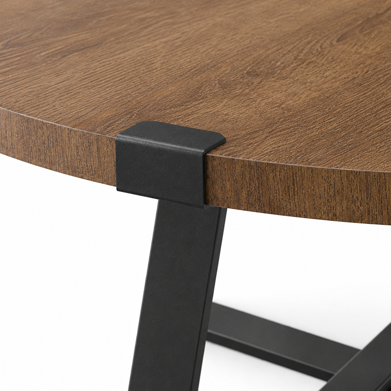 Capri Round Coffee Table W110cm (Dark Oak)