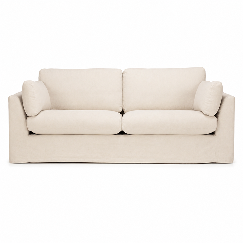 Carson Slipcover 3 Seater Sofa W235cm (Cement)