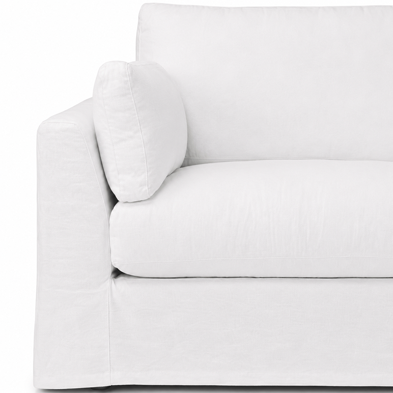 Carson Slipcover 3 Seater Sofa W235cm (Cement)