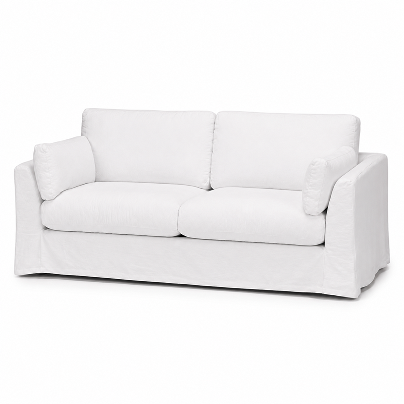 Carson Slipcover 3 Seater Sofa W235cm (Cement)