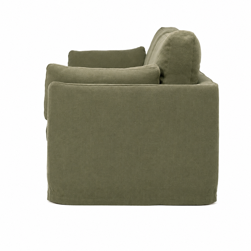 Carson Slipcover 3 Seater Sofa W235cm (Cement)