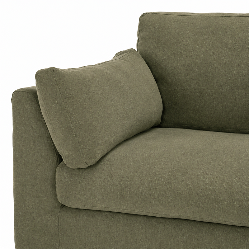 Carson Slipcover 3 Seater Sofa W235cm (Cement)