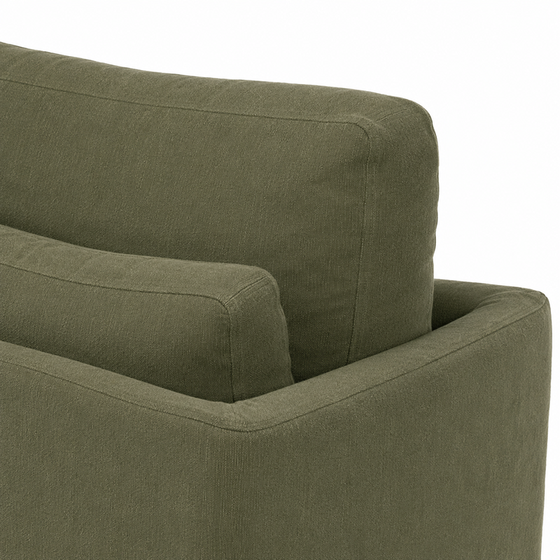 Carson Slipcover 3 Seater Sofa W235cm (Cement)
