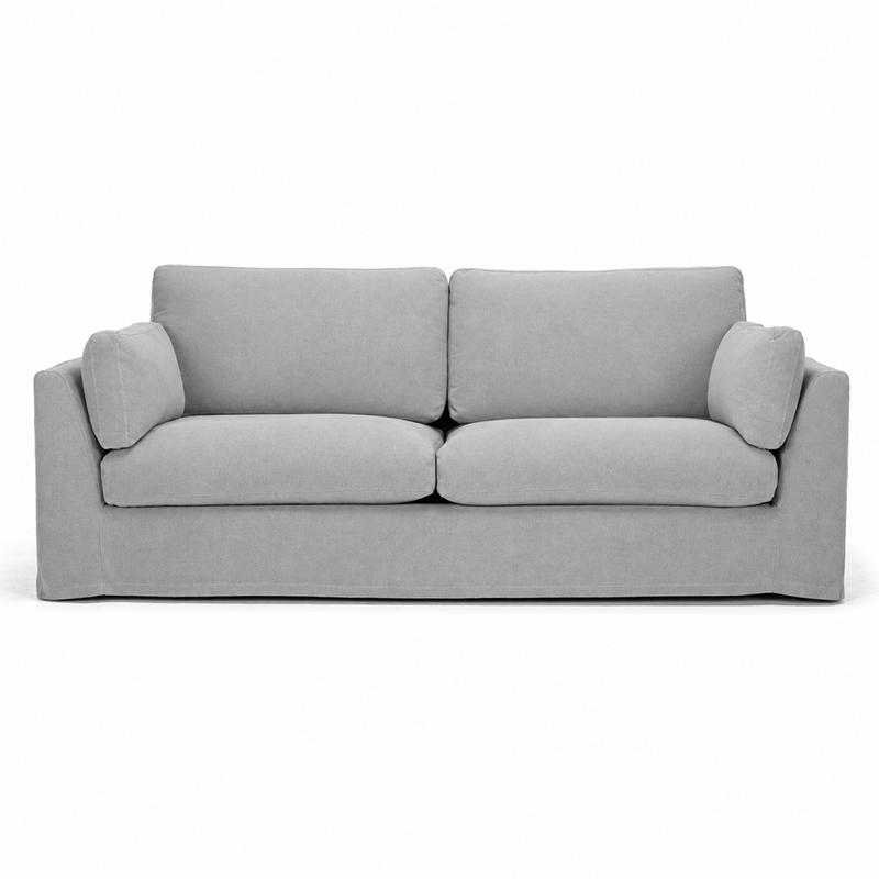 Carson Slipcover 3 Seater Sofa W235cm (Cement)
