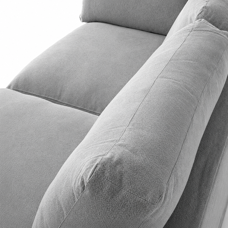 Carson Slipcover 3 Seater Sofa W235cm (Cement)