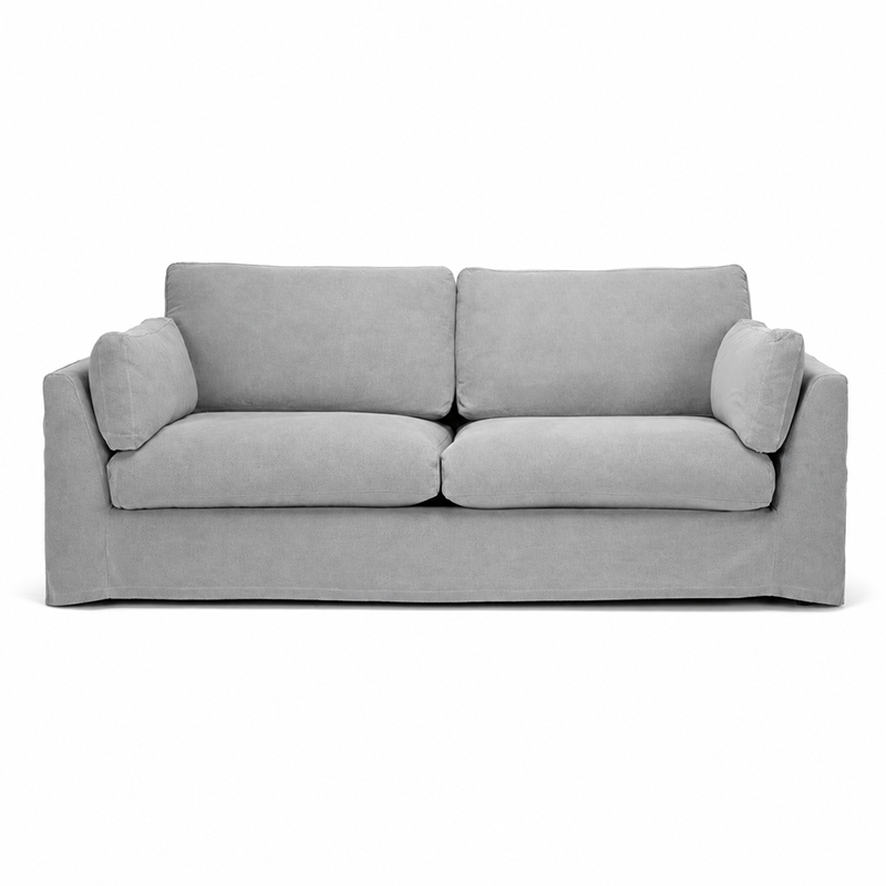 Carson Slipcover 3 Seater Sofa W235cm (Cement)