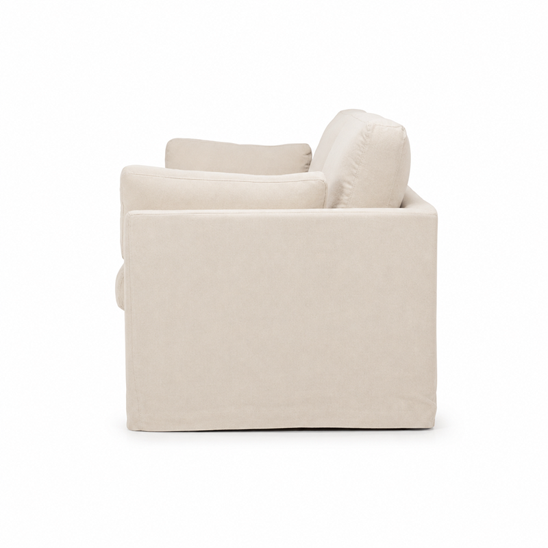 Carson Slipcover 3 Seater Sofa W235cm (Cement)