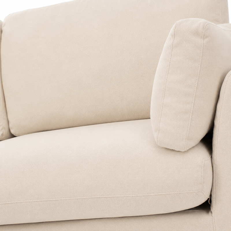 Carson Slipcover 3 Seater Sofa W235cm (Cement)