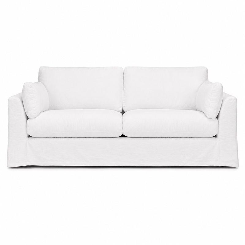 Carson Slipcover 3 Seater Sofa W235cm (Cement)