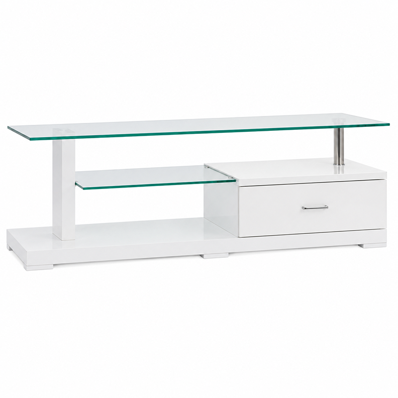 Clare TV Unit (White/Black) 1400mm
