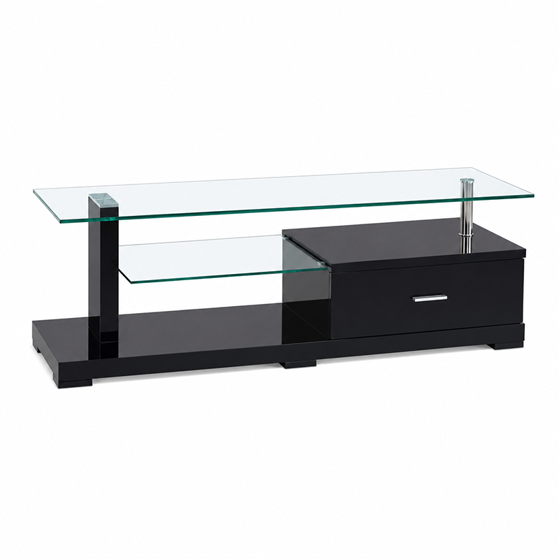 Clare TV Unit (White/Black) 1400mm