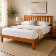 Classic Solid Wood Bed Frame - White, Warm Honey or Black
