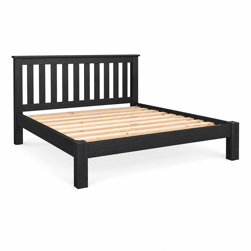Classic Solid Wood Bed Frame - White, Warm Honey or Black