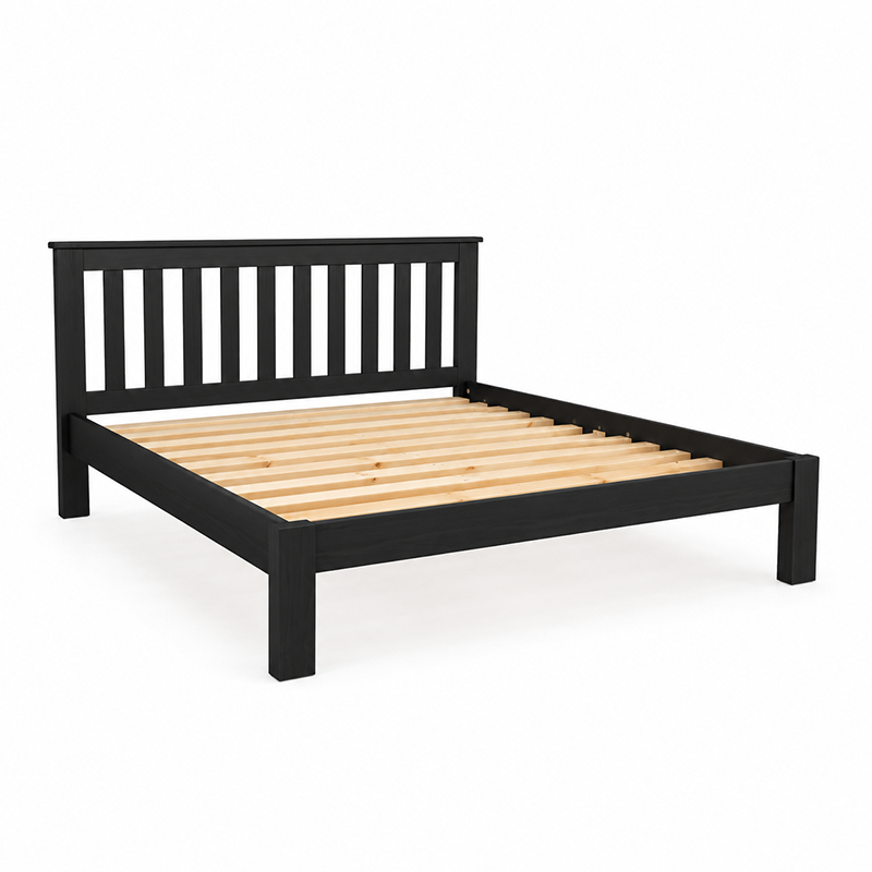 Classic Solid Wood Bed Frame - White, Warm Honey or Black