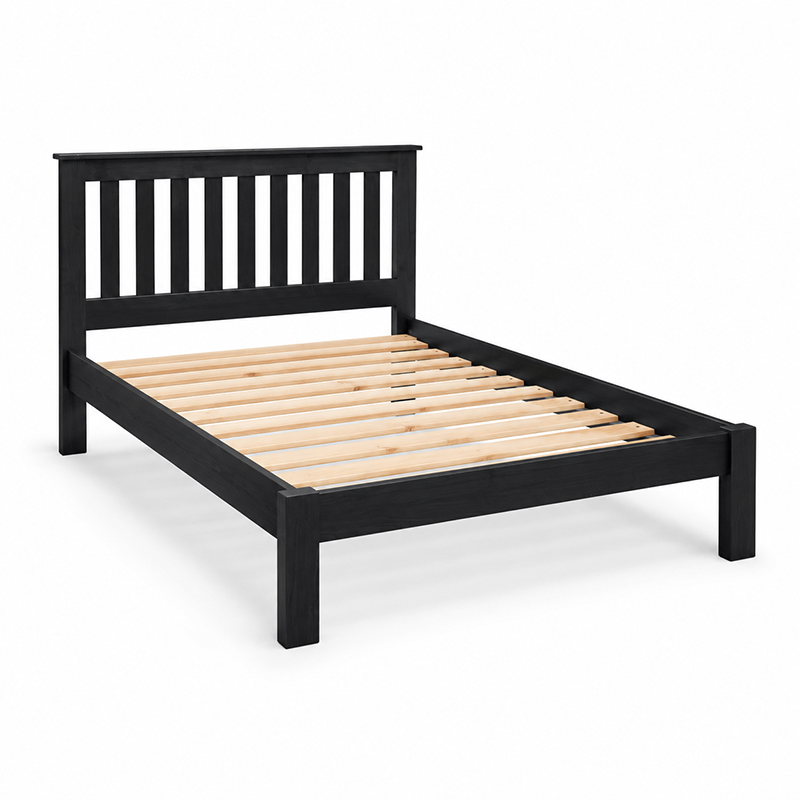 Classic Solid Wood Bed Frame - White, Warm Honey or Black
