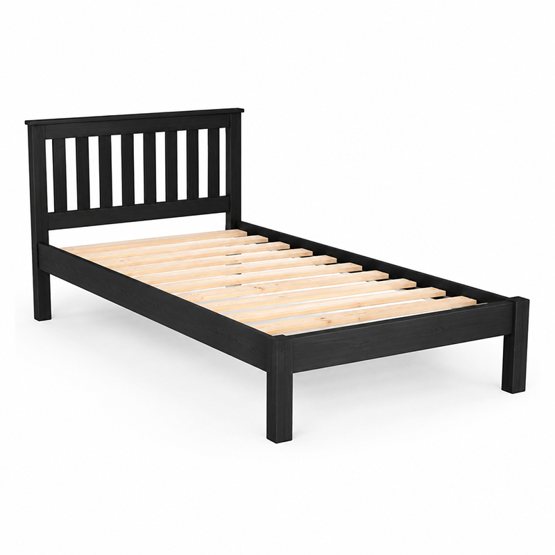 Classic Solid Wood Bed Frame - White, Warm Honey or Black