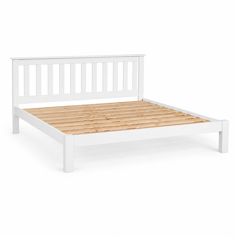 Classic Solid Wood Bed Frame - White, Warm Honey or Black