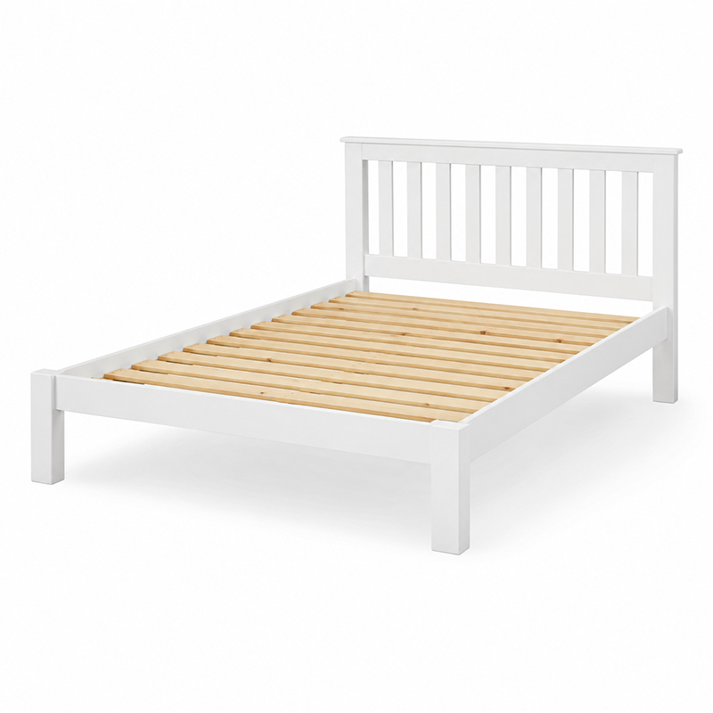 Classic Solid Wood Bed Frame - White, Warm Honey or Black