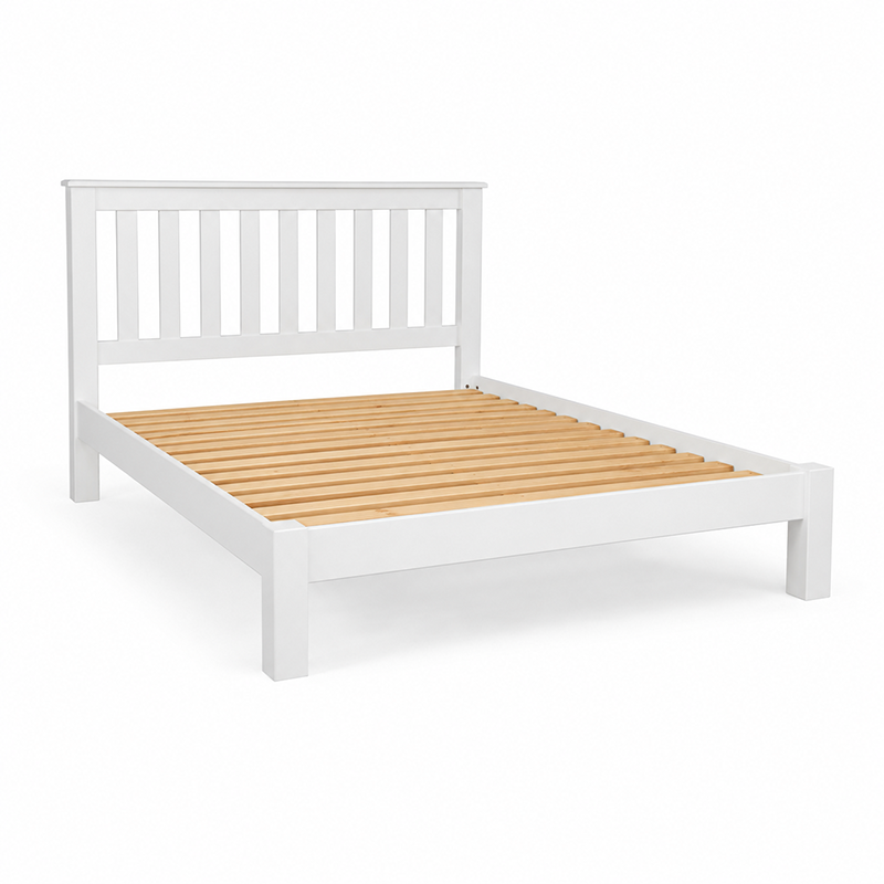 Classic Solid Wood Bed Frame - White, Warm Honey or Black