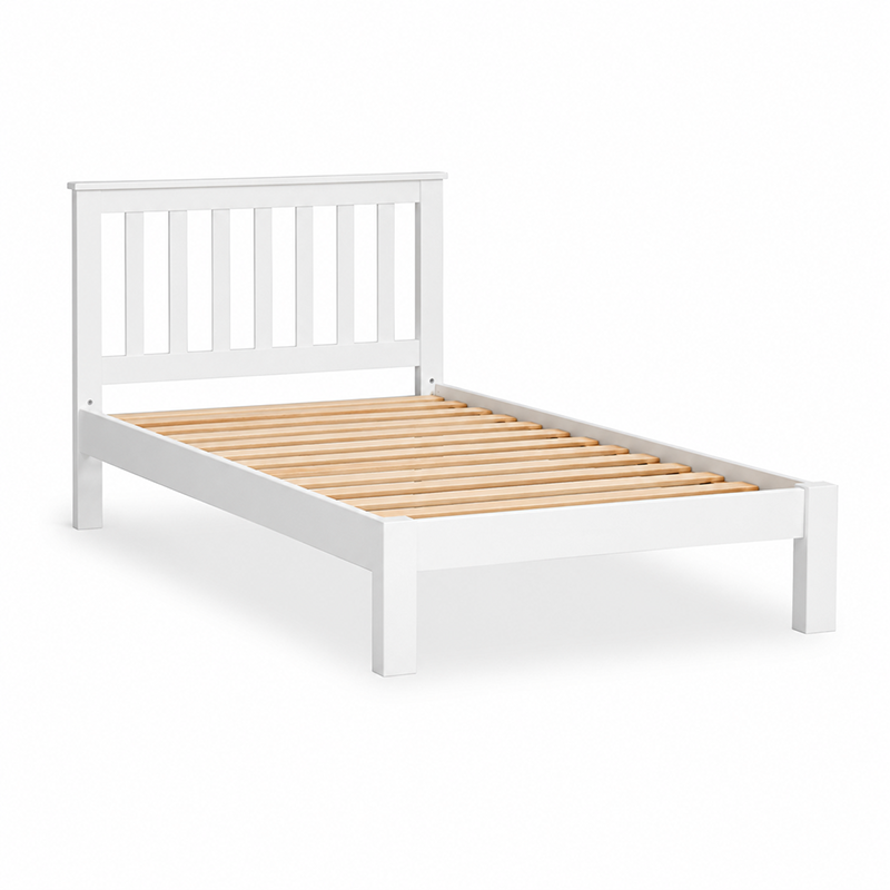 Classic Solid Wood Bed Frame - White, Warm Honey or Black