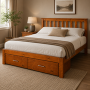 Classic Queen Bed Frame+Storage Box