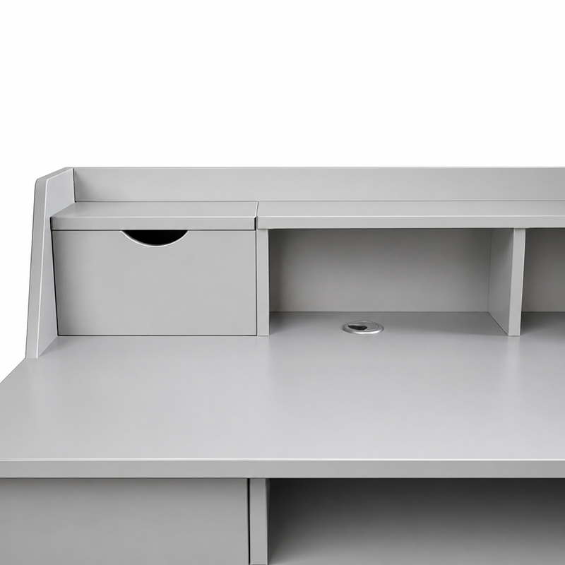Creativo Desk with 2 Drawer with Shelf (Grey)